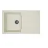 Image de Evier cuisine a encastrer 1 bac + 1 égouttoir Aloa - Résine - 81 x 50 cm - Blanc