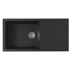 Image de STRADOUR Evier a encastrer CUBE, en SMC NOIR PAILLETE - 06, 1 bac, dim. 100 * 50 cm, vidage manuel