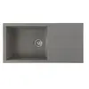 Image de Evier a encastrer CUBE, en SMC GRIS BETON - 16, 1 bac, dim. 100 * 50 cm, vidage manuel