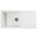 Image de Evier a encastrer CUBE, en SMC BLANC UNI - 17, 1 bac, dim. 100 * 50 cm, vidage manuel