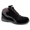 Image de Chaussure haute LEVANT S1P - S 24 BOSSI INDUSTRIE - Cuir croûte velours noir/toile grise - Taille 40 - 5222-40