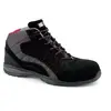 Image de Chaussure haute LEVANT S1P - S 24 BOSSI INDUSTRIE - Cuir croûte velours noir/toile grise - Taille 46 - 5222-46