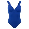 Image de Janine Robin Maillot de bain 1 pièce plongeant à volant Bleu Janine Robin 44