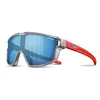 Image de Julbo - Fury Mini - Spectron 3 - Lunettes de soleil enfant Gris Translucide Brillant / Orange Fluo Mat - S3CF - Smoke / Blue Flash