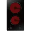 Image de BPV6210B - Vitrocéramique - 2 plaques de cuisson - Niche - largeur : 26.8 cm - profondeur : 49 cm - noir