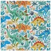 Image de Tissu coton Dashwood Jurassic dinosaures sur fond blanc vendu au mètre(...) -