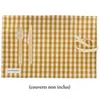 Image de Kit set de table nomade en popeline Vichy(...) - Jaune (Vichy jaune)