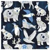 Image de Tissu coton Dashwood metallic animaux d'hivers vendu au mètre(...) - arcticnoir