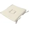 Image de - Galette de chaise uni effet Bachette - 40 x 40 cm - Ecru