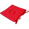 Image de - Galette de chaise uni effet Bachette - 40 x 40 cm - Rouge