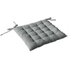Image de Galette de chaise matelassée - 40x40 cm - 100% coton Gris perle