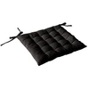 Image de Galette de chaise matelassée - 40x40 cm - 100% coton Noir