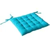 Image de Galette de Chaise Piquée Uni "Panama" 38x38cm Turquoise