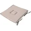 Image de - Galette de chaise uni effet Bachette - 40 x 40 cm - Taupe - PANAMA