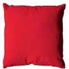 Image de - Coussin uni effet Bachette déhoussable - 60 x 60 cm - Rouge