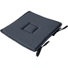 Image de - Galette de chaise uni effet Bachette - 40 x 40 cm - Gris Foncé