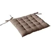 Image de Galette de Chaise Piquée Uni Panama Coton 38x38cm Vison