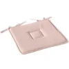 Image de - Galette de chaise uni effet Bachette - 40 x 40 cm - Rose