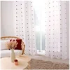 Image de Rideau Voilage Avec Oillets "Smarties" 140x240cm Blanc & Bordeaux
