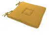 Image de - Galette de chaise uni effet Bachette - 40 x 40 cm - Moutarde - PANAMA