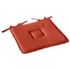 Image de - Galette de chaise plate Panama - 40 cm x 40 cm - Orange terre cuite - Panama
