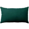 Image de Coussin Déco Uni en Coton Indien 30x50cm Vert Foncé