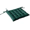 Image de Galette de Chaise Piquée Uni Panama Coton 38x38cm Vert Foncé