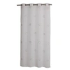 Image de - Voilage Solden en étamine avec des cours brodés - Longueur 240 cm x Largeur 140 cm - Blanc et Beige - Solden
