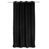 Image de - Rideau occultant Ibiza à 8 oillets - Longueur 240 cm x Largeur 140 cm - Noir - Ibiza