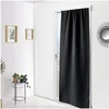Image de Rideau de Porte Occultant "Reglisse" 90x210cm Noir