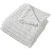 Image de Plaid Polyester effet fourrure 180x220cm Blanc