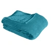 Image de Plaid Polaire XL Uni "Coral Fleece" 180x220cm Bleu Canard