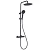Image de Kissy colonne de douche noire avec thermostatique