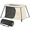 Image de Lit 60x114 en aluminium matelas sable