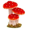 Image de décoration 3 champignons socle 14x10.5x17cm rouge - chaks 10111