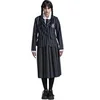 Image de Déguisement Uniforme Noir & Gris Mercredi - Femme - M