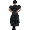 Image de Mercredi ©  Deguisement Robe De Bal Noire   Wednesday ©taille 140 Cm Pour Enfant