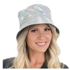Image de chapeau seau bob hip-hop irisé argent adulte - 13440