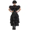 Image de Mercredi -deguisement Robe De Bal Noire  Wednesday ©  Taille 128cm Pour Enfant
