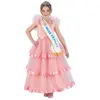 Image de Miss France ©  Deguisement Robe Rose Taille 128 Cm Pour Enfant