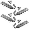 Image de Lot de 4 crochets inox + 8 vis pour piscine hors sol en bois