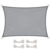 Image de Voile d'ombrage rectangulaire imperméable et anti-UV - 2 x 3 m - Gris -