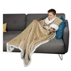 Image de Plaid avec manches et poche - 120 x 160cm - Sherpa et flanelle - Enfant - Beige -