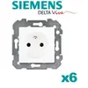 Image de Siemens - lot de 6 prises 2p+t blanc delta viva