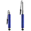 Image de Stylet Retractable avec Strass pour écran Tactile - Attache Jack 3.5 mm Bleu