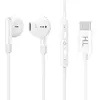 Image de Ecouteurs Filaires USB-C Intra-auriculaires Son Clair Micro Télécommande Blanc