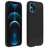 Image de Coque pour iPhone 12 Pro Max Protection Souple Carbone Métal Brossé Noir