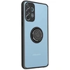 Image de Coque pour Samsung Galaxy A32 Bi-matière Bague Métallique Support Vidéo Noir
