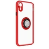 Image de Coque pour iPhone XR Bi-matière Bague Métallique Support Vidéo Rouge