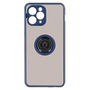 Image de Coque pour iPhone 11 Pro Bi-matière Bague Métallique Support Bleu nuit